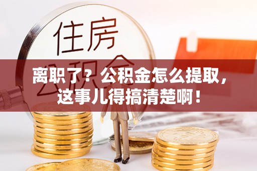 永新离职了？公积金怎么提取，这事儿得搞清楚啊！